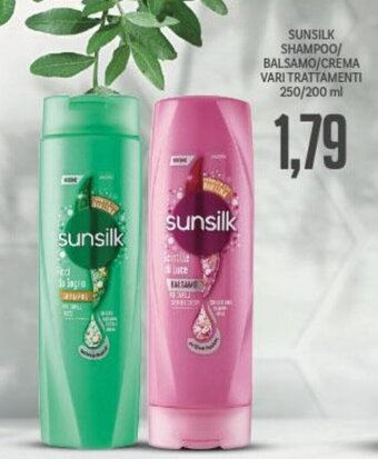 Supermercati Piccolo SUNSILK SHAMPOO/ BALSAMO/CREMA VARI TRATTAMENTI 250/200 ml offerta