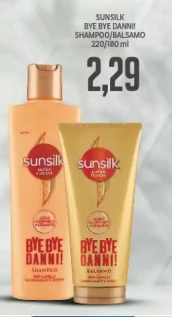 Supermercati Piccolo SUNSILK BYE BYE DANNI! SHAMPOO/BALSAMO 220/180 ml offerta