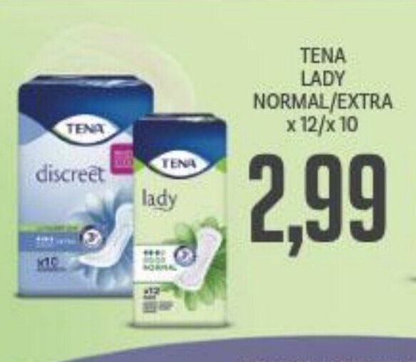 Supermercati Piccolo TENA LADY NORMAL/EXTRA x 12/x 10 offerta
