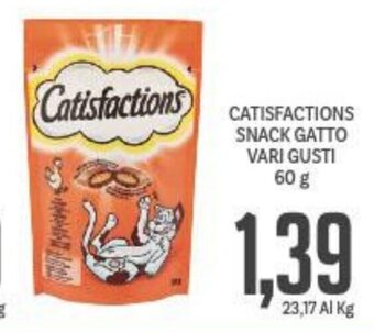 CATISFACTIONS SNACK GATTO VARI GUSTI 60 g