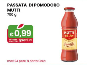 Gala Supermercati PASSATA DI POMODORO MUTTI 700 g offerta