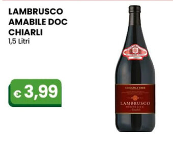 LAMBRUSCO AMABILE DOC CHIARLI 1,5 Litri