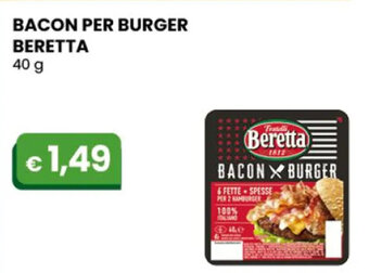 BACON PER BURGER BERETTA 40 g