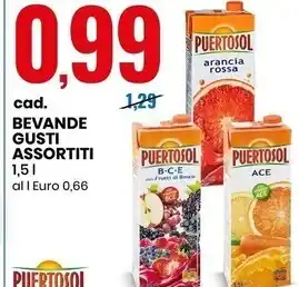 Eurospin Puertosol bevande gusti assortiti offerta