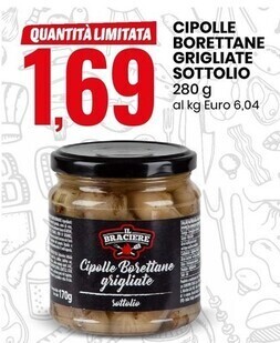 Il braciere cipolle borettane grigliate sottolio