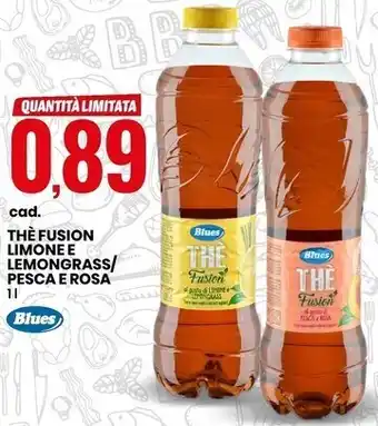 Eurospin Blues thè fusion limone e lemongrass/pesca e rosa offerta