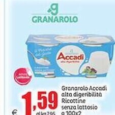 Elite Granarolo accadi alta digeribilità ricottine senza lattosio offerta