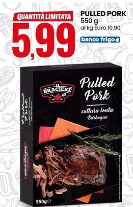 Eurospin Il braciere pulled pork offerta