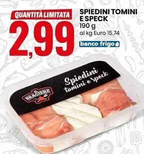 Il braciere spiedini tomini e speck