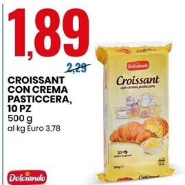 Dolciando croissant con crema pasticcera, 10 pz