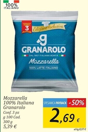 Carrefour Market Granarolo mozzarella 100 % italiana offerta