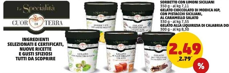 PENNY Cuor di terra sorbetto con limoni siciliani offerta