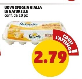 PENNY Le naturelle uova sfoglia gialla offerta