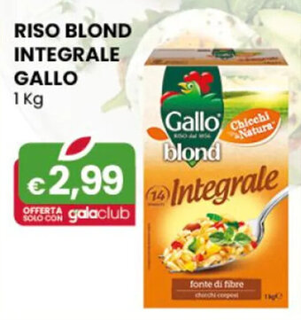 RISO BLOND INTEGRALE GALLO 1 kg