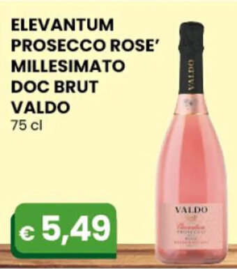ELEVANTUM PROSECCO ROSE' MILLESIMATO DOC BRUT VALDO 75 cl