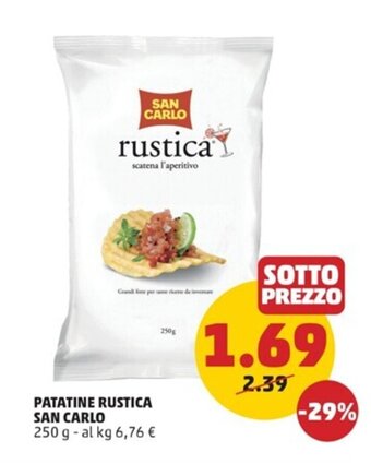 PENNY PATATINE RUSTICA SAN CARLO 250 g offerta