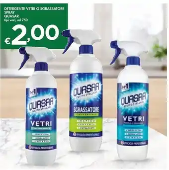 Bennet Quasar detergente vetri o sgrassatore spray offerta