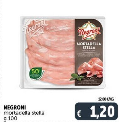 Gourmet Déco Negroni mortadella stella offerta
