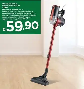 Ariete scopa elettrica handy force 2761