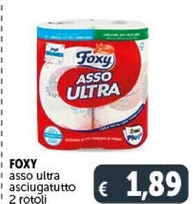 Foxy asso ultra asciugatutto 2 rotoli
