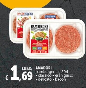 Gourmet Déco Amadori hamburger offerta