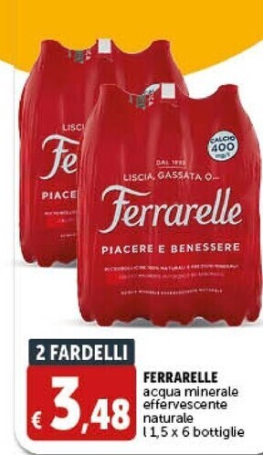 Gourmet Déco Ferrarelle acqua minerale effervescente naturale offerta
