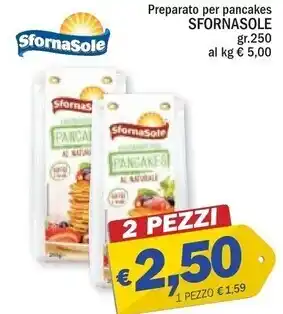 Sfornasole preparato per pancakes