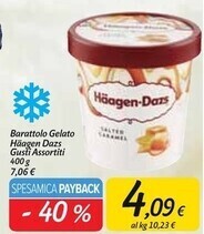 Carrefour Market Häagen dazs barattolo gelato offerta