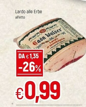 Famila Lardo Alle Erbe offerta