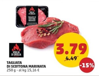 VOGLIA DI GRIGLIA TAGLIATA DI SCOTTONA MARINATA 250 g