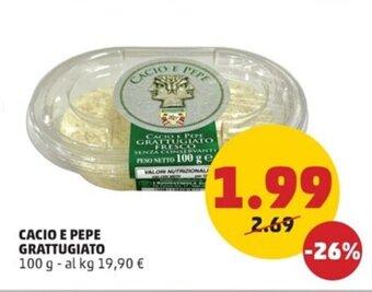 PENNY CACIO E PEPE GRATTUGIATO 100 g offerta