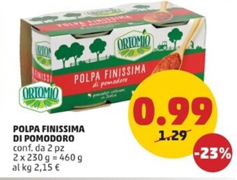 PENNY POLPA FINISSIMA DI POMODORO conf. da 2 pz 2 x 230 g offerta