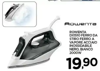 Despar Rowenta DX1510 Ferro Da Stiro Ferro A Vapore Acciaio Inossidabile 2000 W Nero, Bianco offerta