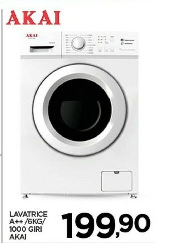 Despar Akai AQUA6003V Lavatrice Libera Installazione Caricamento Frontale Bianco 6 Kg 1000 Giri/min A++ offerta