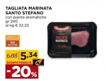 TAGLIATA MARINATA SANTO STEFANO con piante aromatiche gr 240