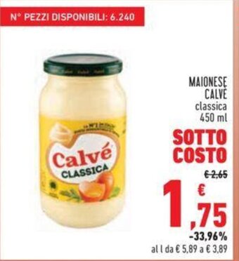 Conad MAIONESE CALVE classica 450 ml offerta