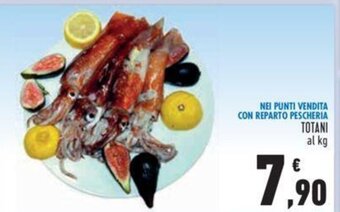 Conad NEI PUNTI VENDITA CON REPARTO PESCHERIA TOTANI al kg offerta