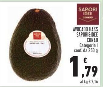 Conad AVOCADO HASS SAPORI&IDEE CONAD Categoria I conf. da 250 g offerta