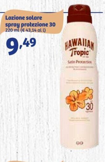In'S Mercato Lozione solare spray protezione 30 220 ml offerta