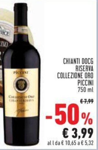 Conad CHIANTI DOCG RISERVA COLLEZIONE ORO PICCINI 750 ml offerta