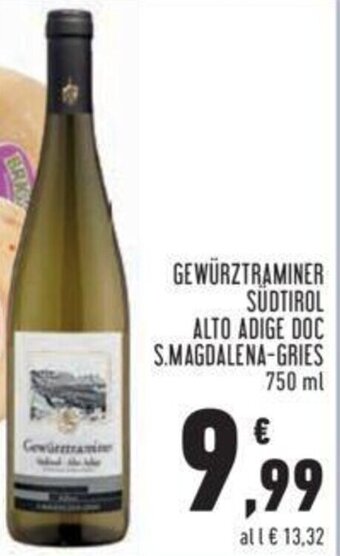 Conad GEWÜRZTRAMINER SÜDTIROL ALTO ADIGE DOC S.MAGDALENA-GRIES 750 ml offerta