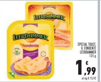 Conad SPECIAL TOAST, IL FONDENTE LEERDAMMER 125 g offerta