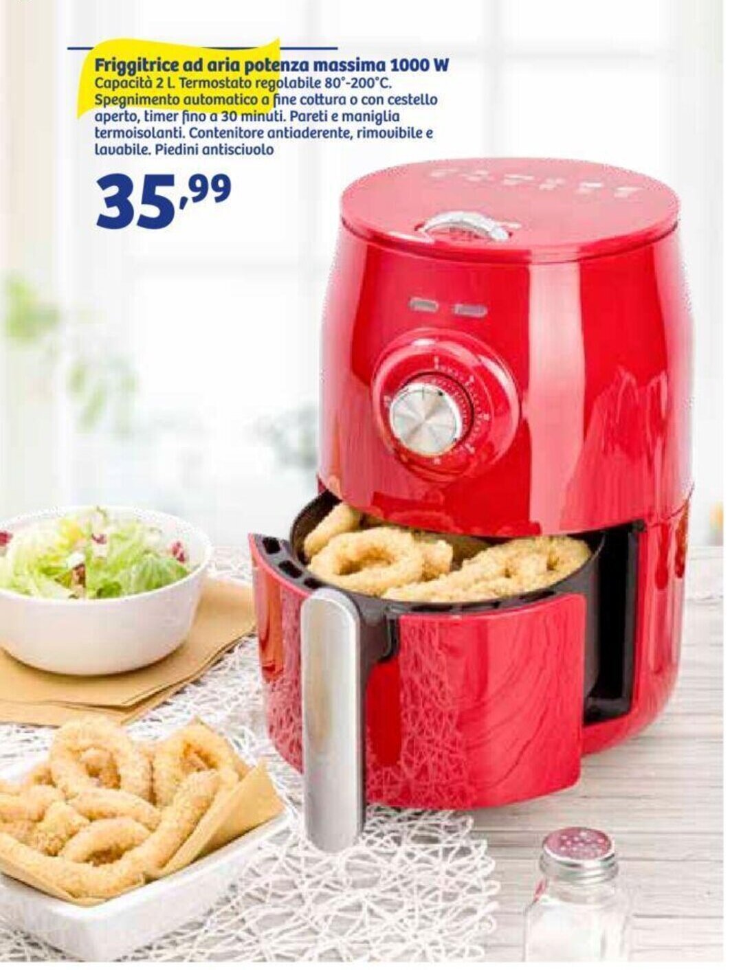 In'S Mercato Friggitrice ad aria potenza massima 1000 W offerta