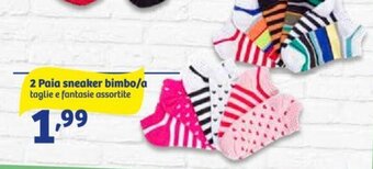 2 Paia sneaker bimbo/a