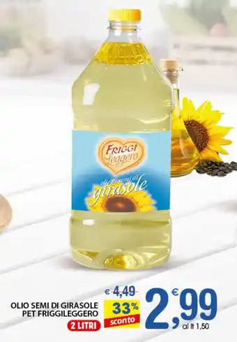 OLIO SEMI DI GIRASOLE PET FRIGGILEGGERO 2 LITRI