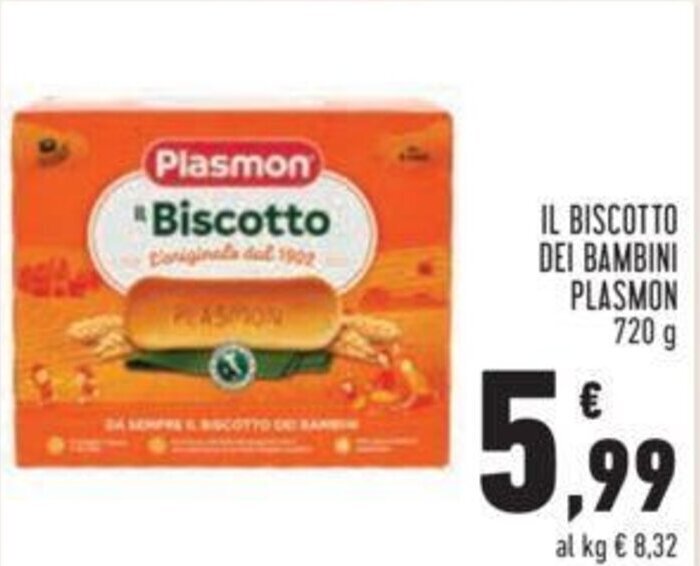 Conad IL BISCOTTO DEI BAMBINI PLASMON 720 g offerta
