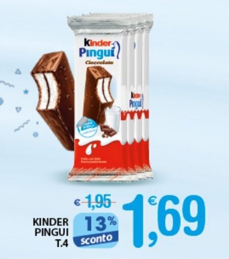 Qui Discount KINDER PINGUI T.4 offerta