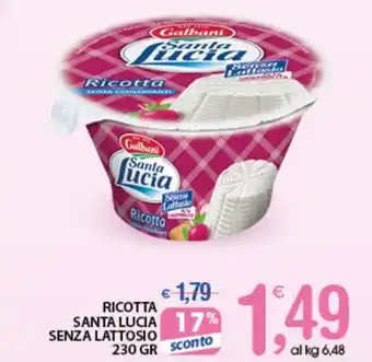 RICOTTA SANTA LUCIA SENZA LATTOSIO 230 GR