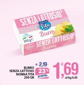 Qui Discount BURRO SENZA LATTOSIO NONNA TITA 200 GR offerta