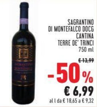 Conad SAGRANTINO DI MONTEFALCO DOCG CANTINA TERRE DE' TRINCI 750 ml offerta